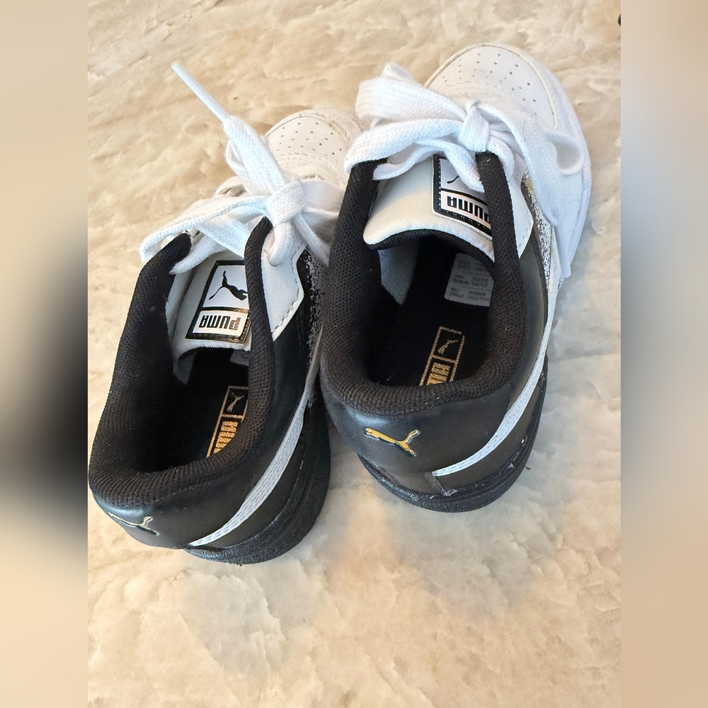 Puma Black and White Athletic Shoes - Picture 3 of 6